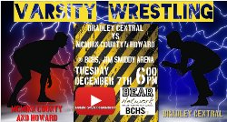 Live-Stream of 12/7/21 Bradley Central Wrestling vs McMinn County & Howard